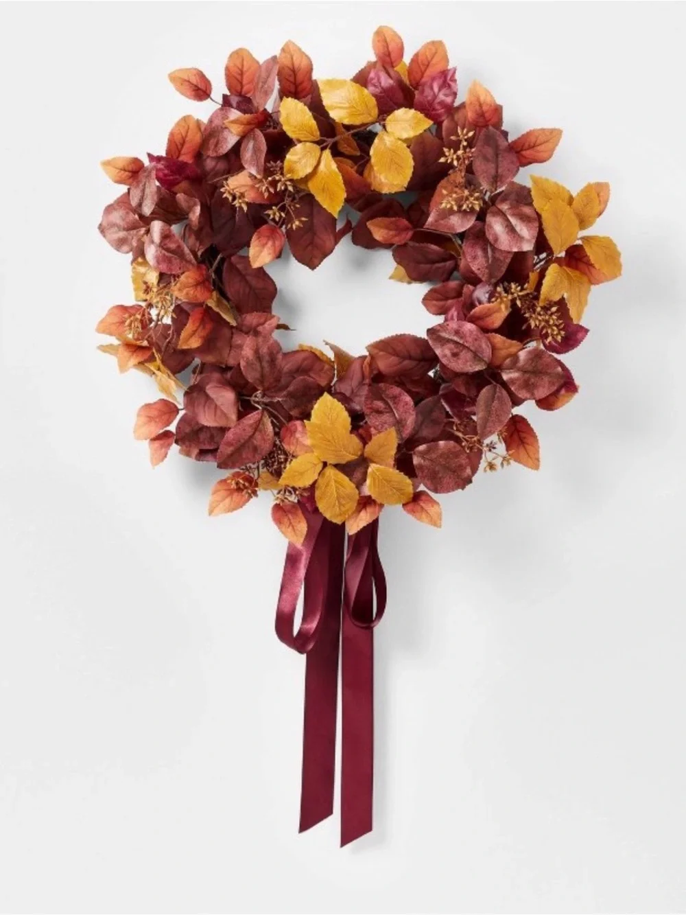 Mixed Fall Leaf Wreath - Threshold™ designed with Studio McGee